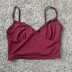 SHEIN Burgundy Lace Bralette